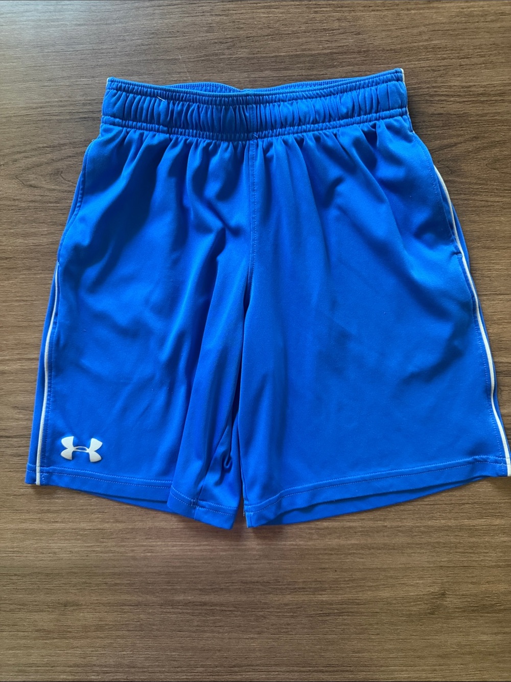 Under Armour Royal Blue Boy's Athletic Shorts with White Trim Youth Small